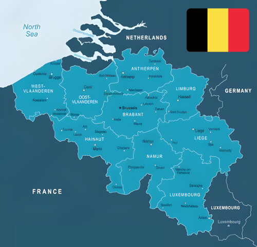 Map of Belgium
